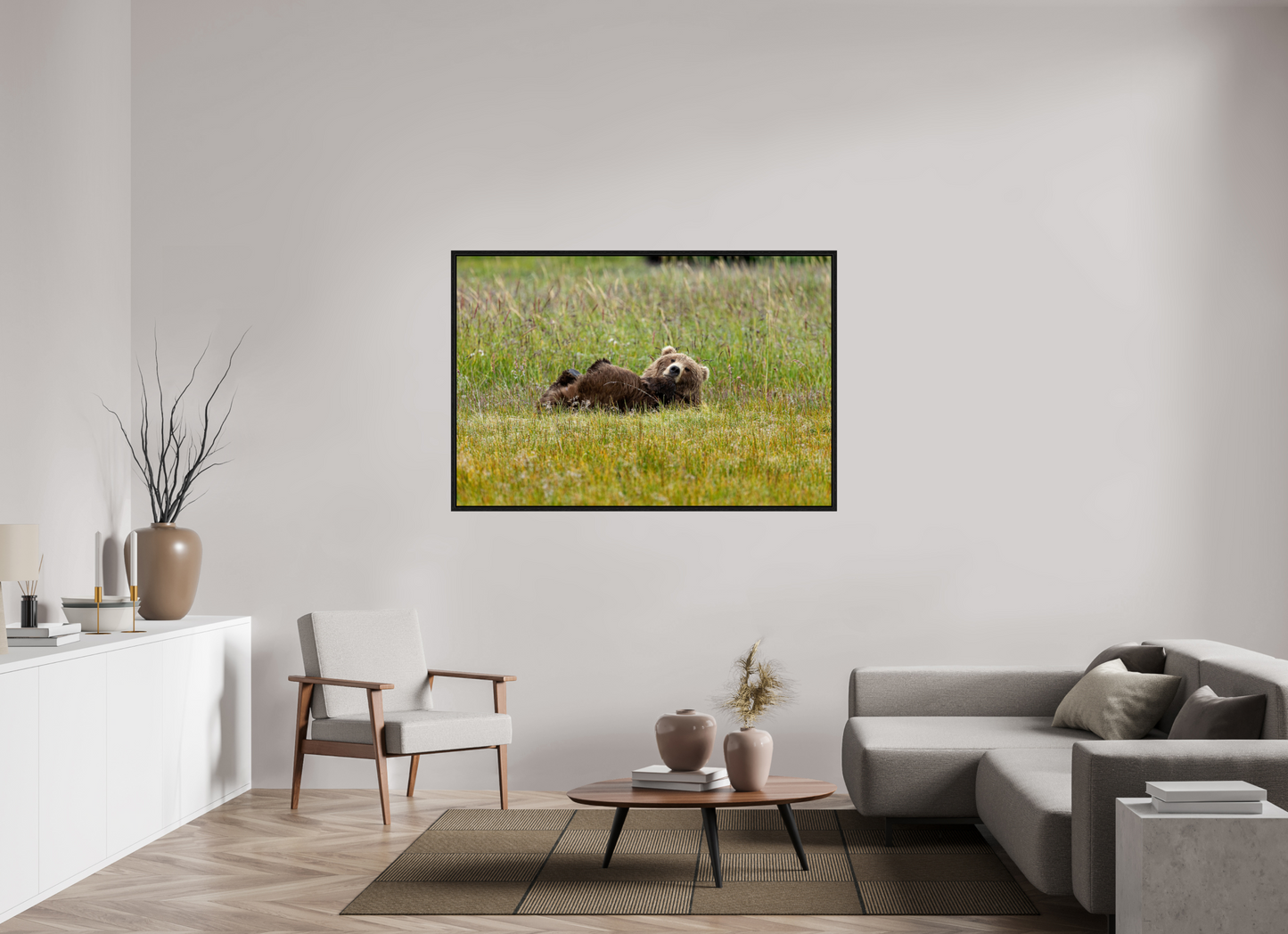 Brown bear Laying down
