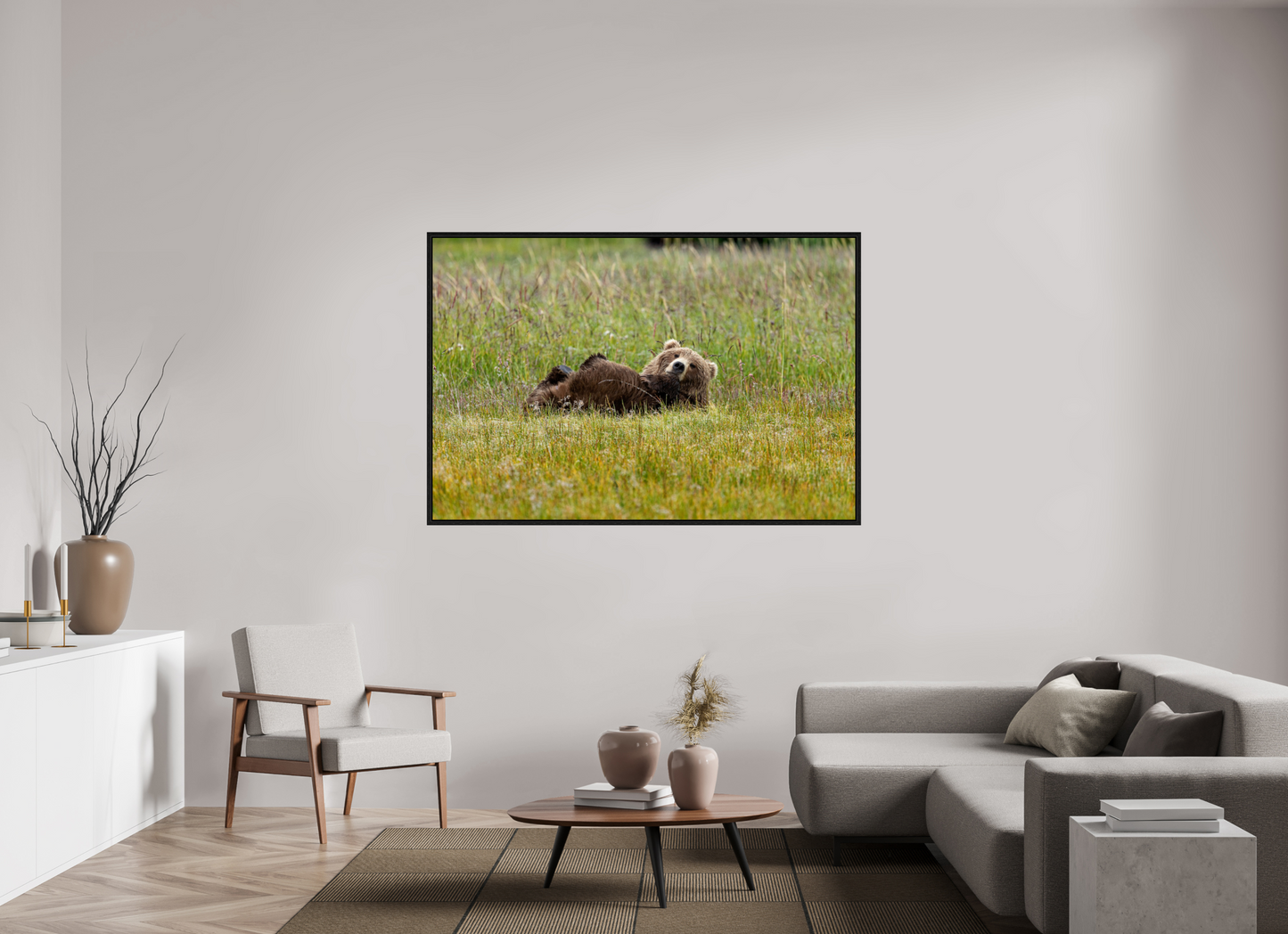 Brown bear Laying down