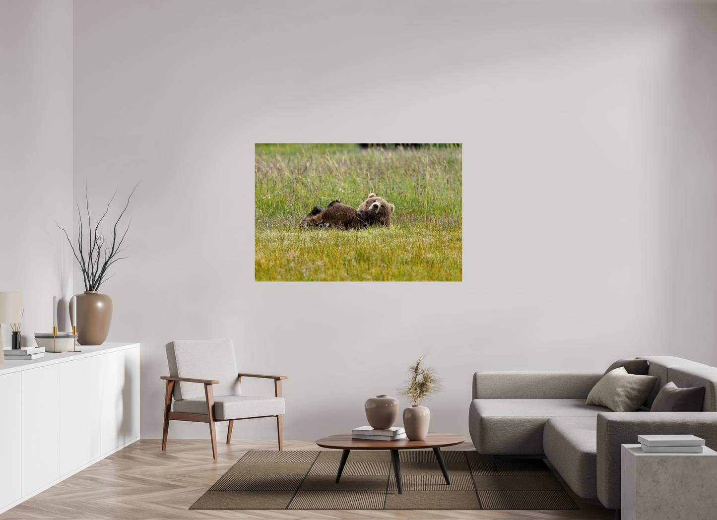 Brown bear Laying down