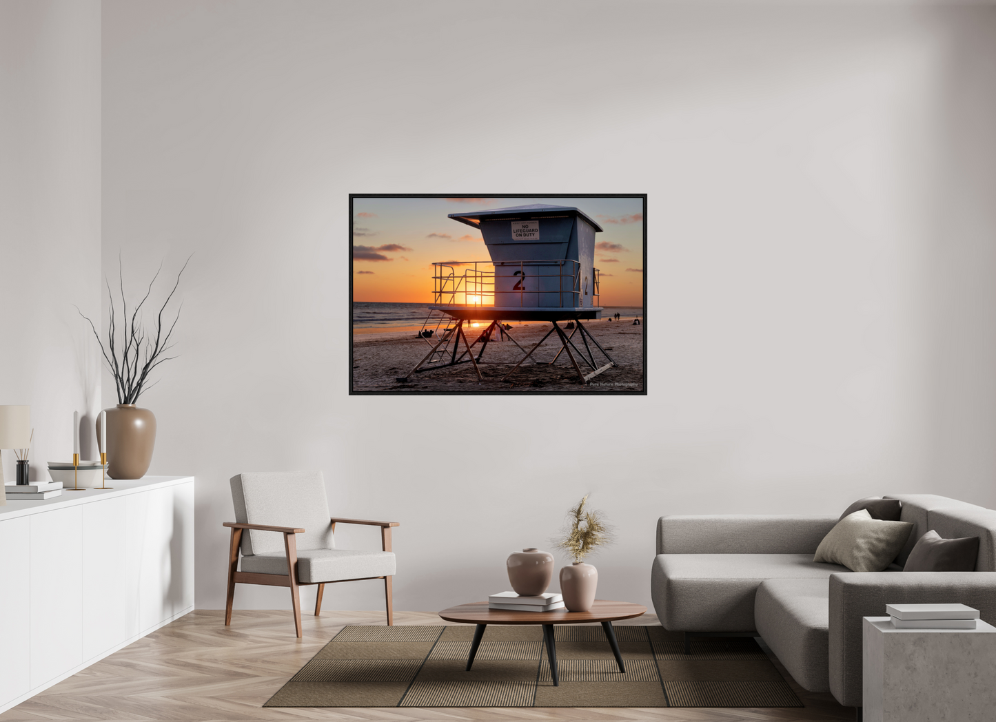 60 x 40″, Floater Frame Life Guard Tower 1