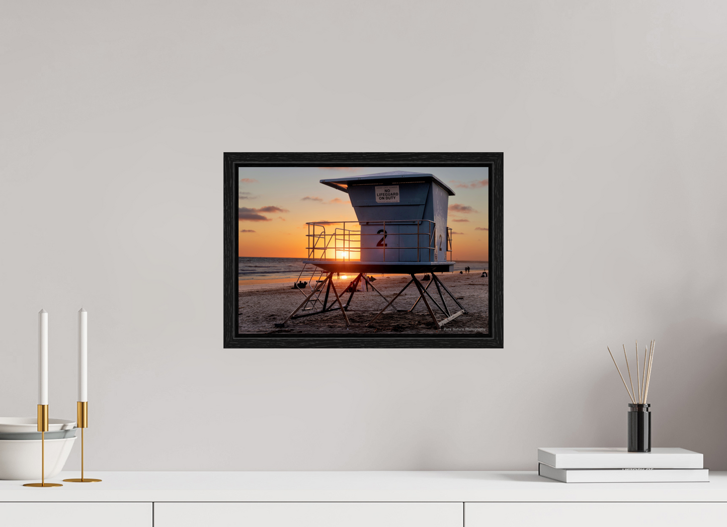 15 x 10″, Floater Frame Life Guard Tower 1