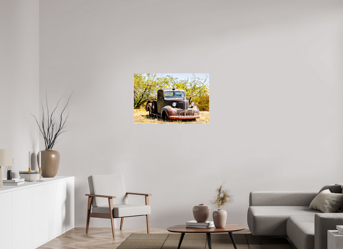 36 x 24″, Photo Print Under Acrylic Glass Dodge Truck
