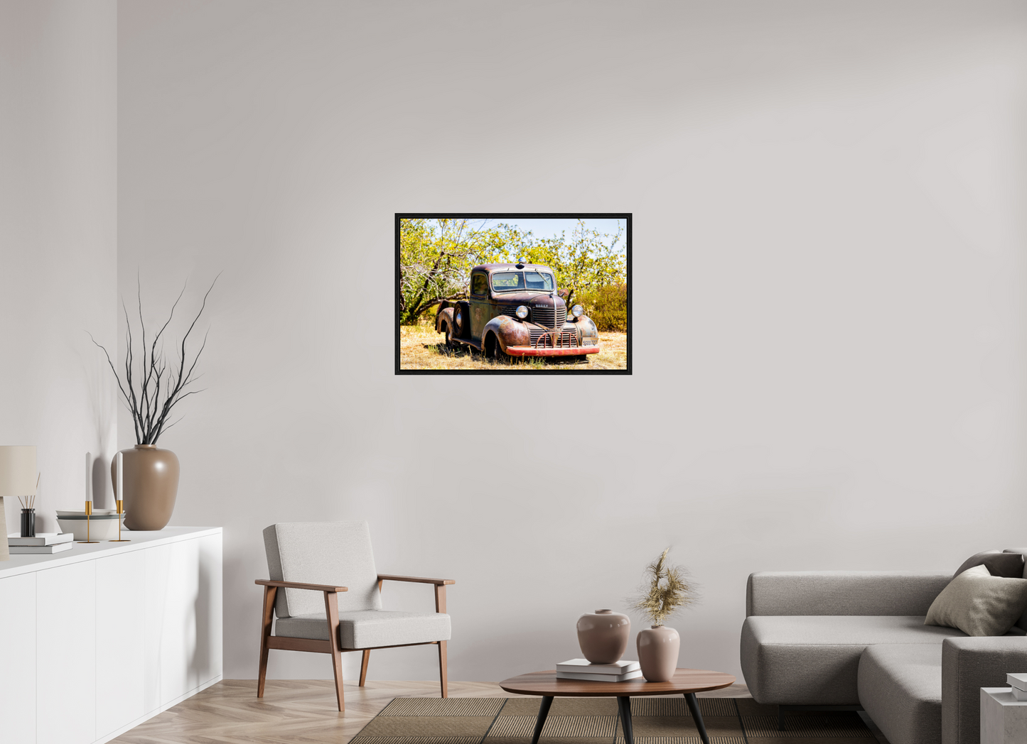 36 x 24″, Floater Frame Dodge Truck