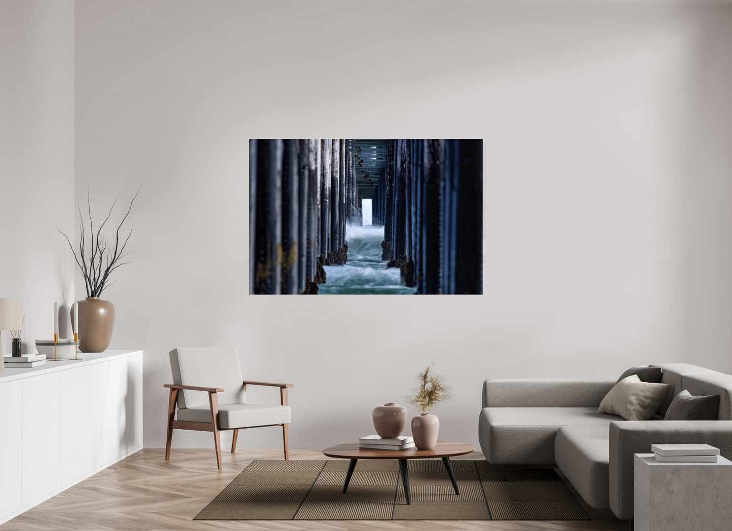 66 x 44″, Photo Print Under Acrylic Glass Oceanside Pier 1