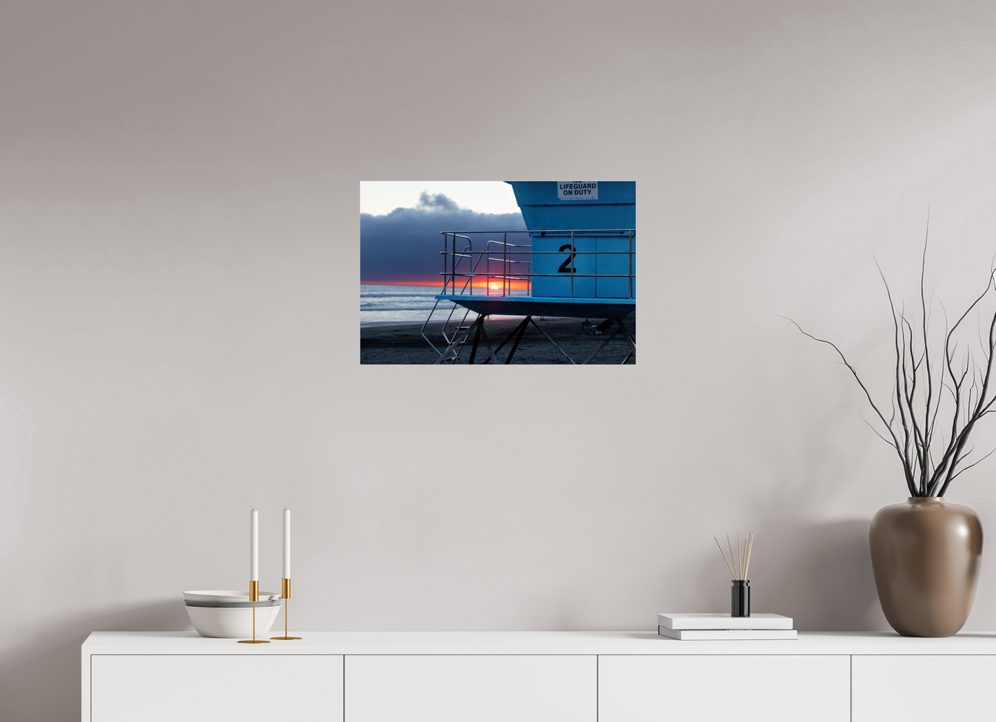 24 x 16″, Photo Print Under Acrylic Glass Life Guard Tower 2