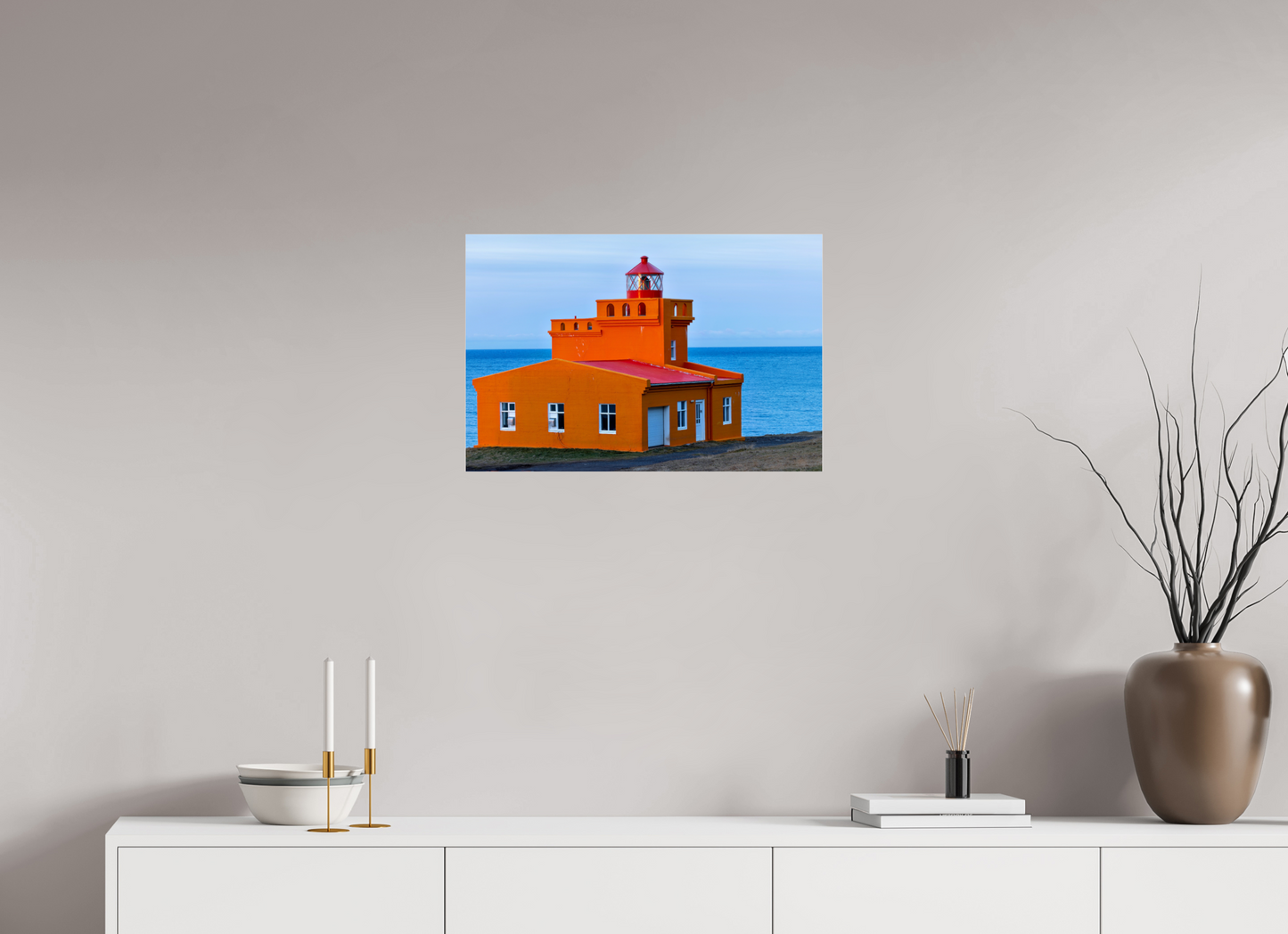 24 x 16″, Photo Print Under Acrylic Glass Iceland Light House