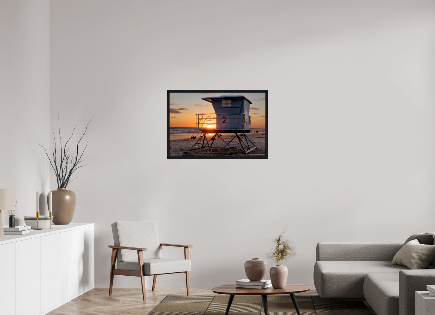 36 x 24″, Floater Frame Life Guard Tower 1
