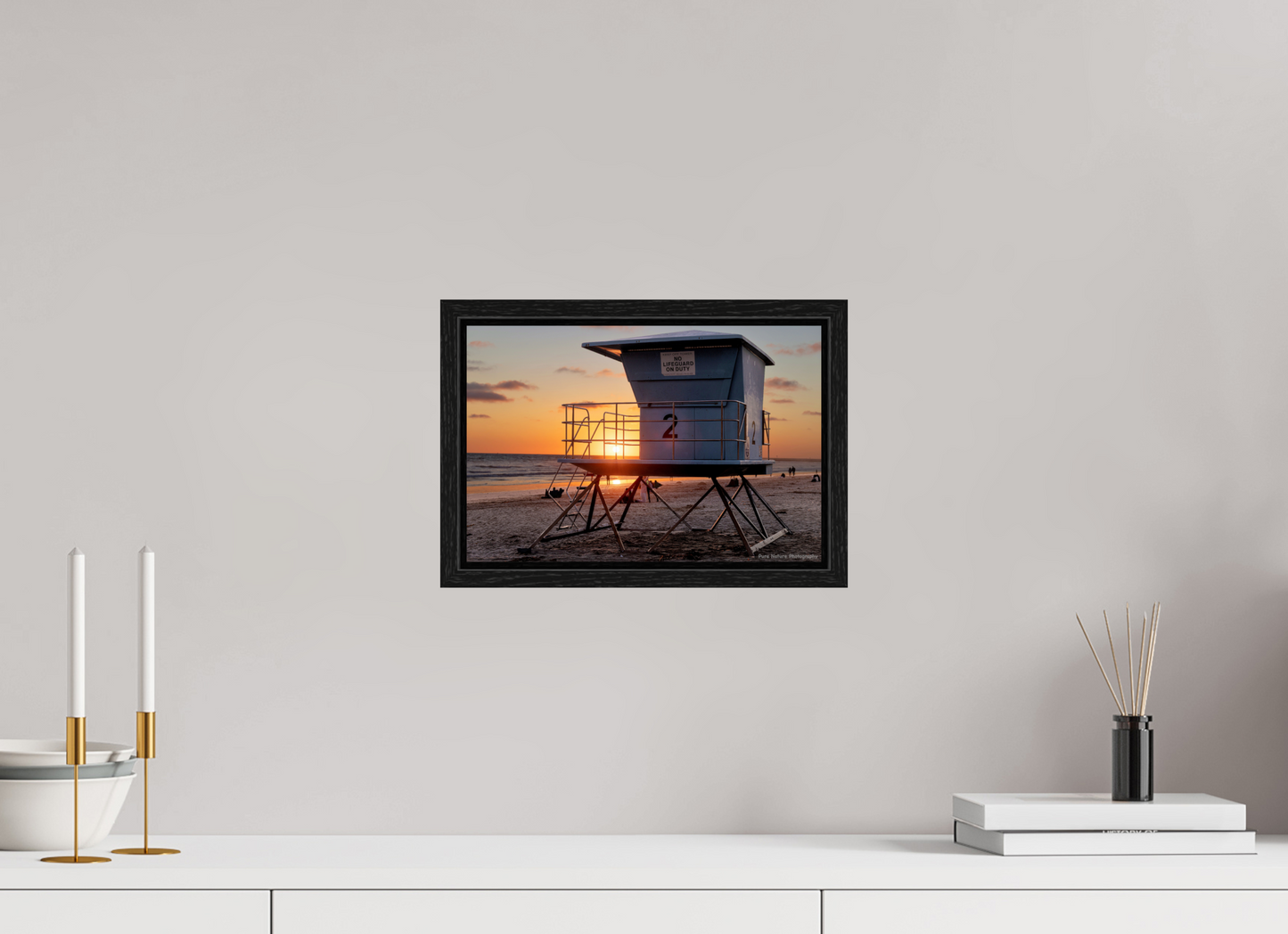 12 x 8″, Floater Frame Life Guard Tower 1