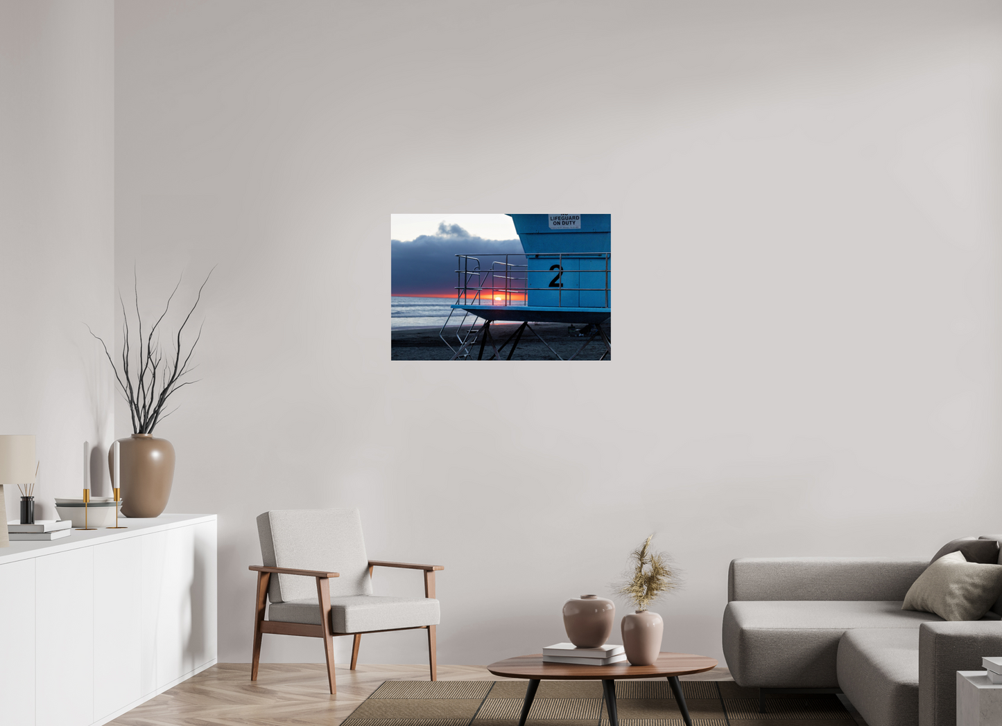 36 x 24″, Photo Print Under Acrylic Glass Life Guard Tower 2