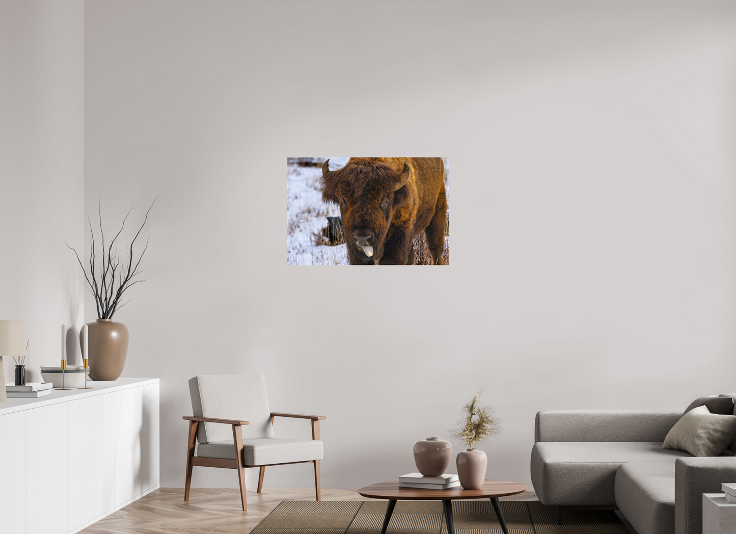 36 x 24″, Photo Print Under Acrylic Glass Bison Tongue