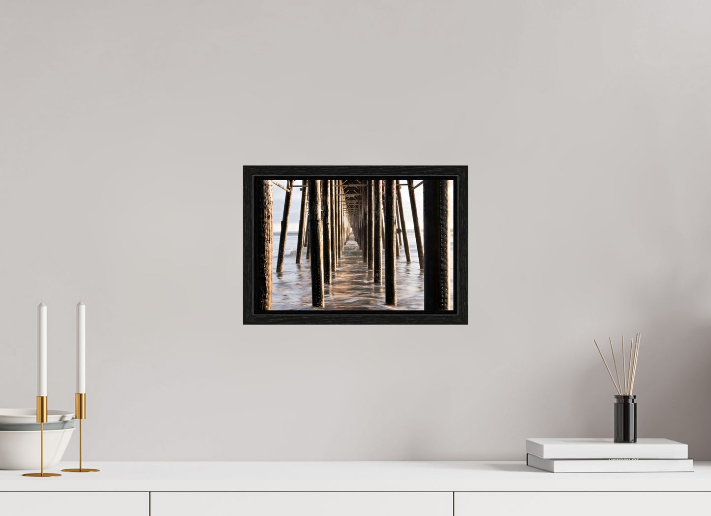 12 x 8″, Floater Frame Oceanside Pier 2
