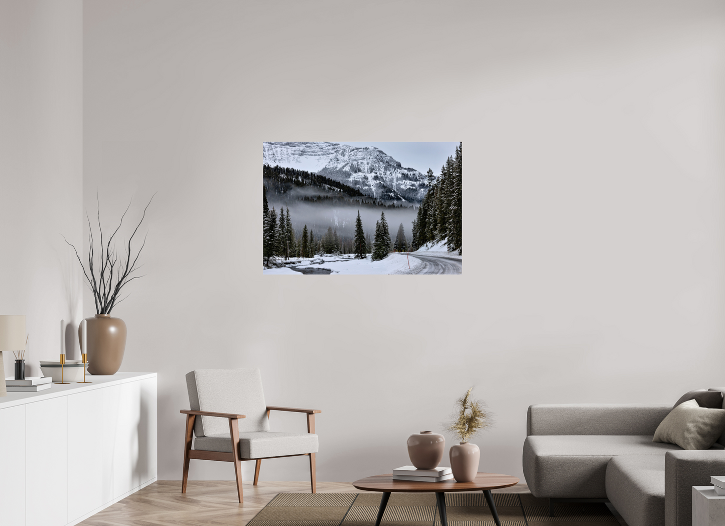 45 x 30″, Photo Print Under Acrylic Glass Mountain Mist
