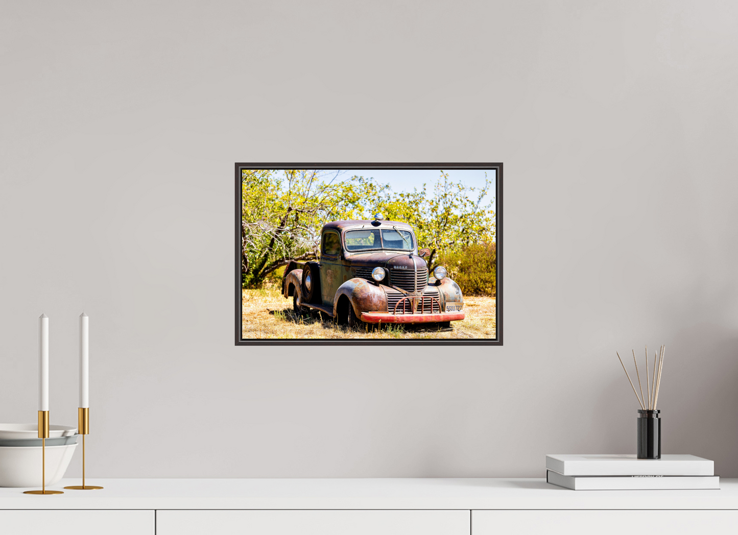 15 x 10″, Photo Print on Aluminum Backing Dodge Truck