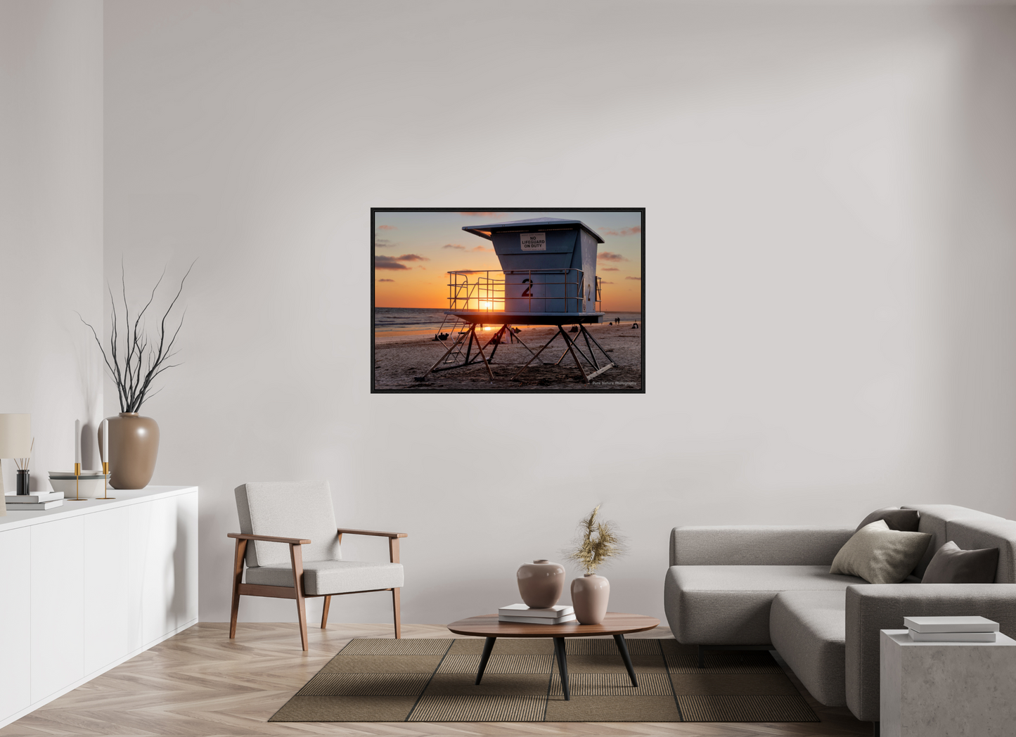 54 x 36″, Floater Frame Life Guard Tower 1