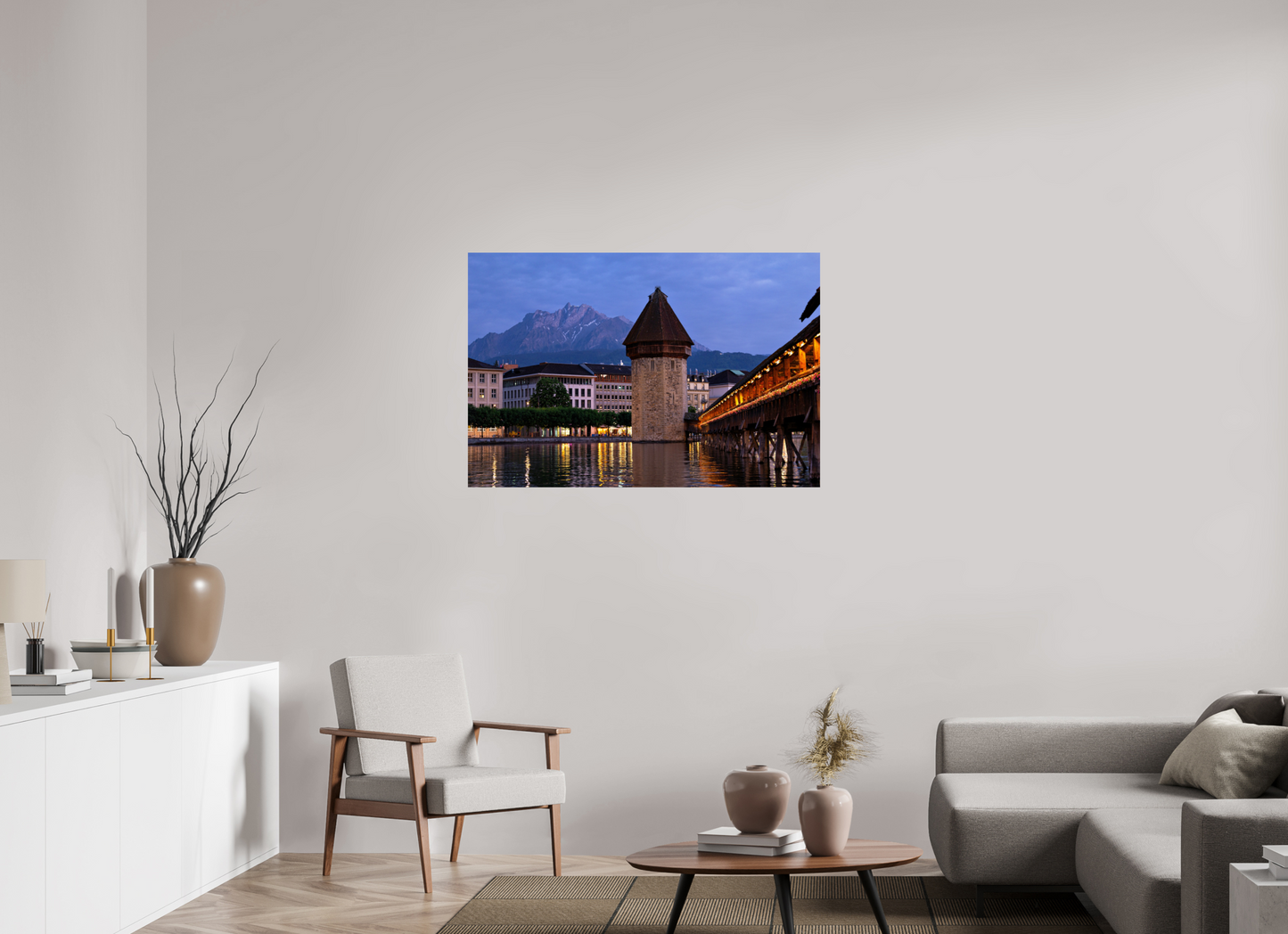 45 x 30″, Photo Print On Fuji Crystal DP II Chappel Bridge