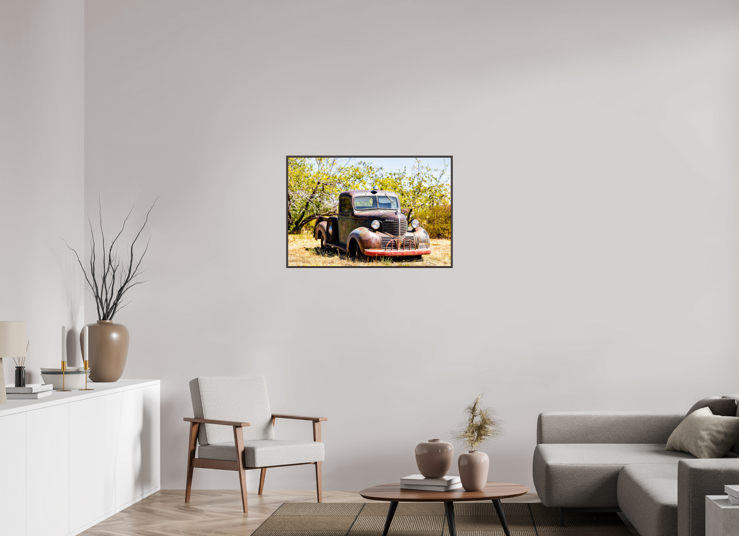 36 x 24″, Photo Print on Aluminum Backing Dodge Truck