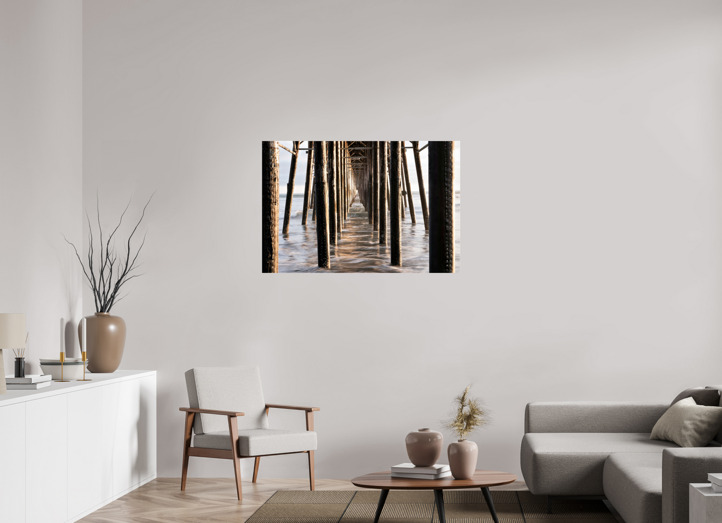 45 x 30″, Photo Print Under Acrylic Glass Oceanside Pier 2