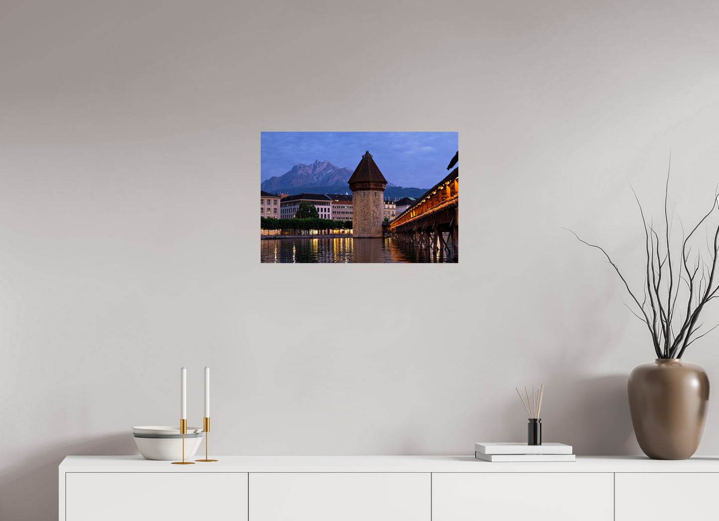 24 x 16″, Photo Print On Fuji Crystal DP II Chappel Bridge