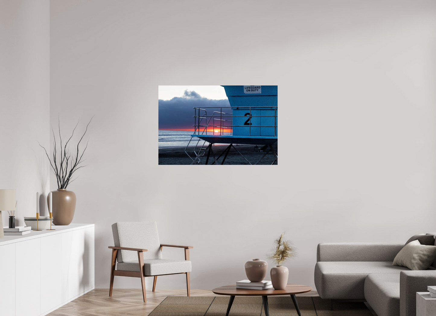 45 x 30″, Photo Print On Fuji Crystal DP II Life Guard Tower 2