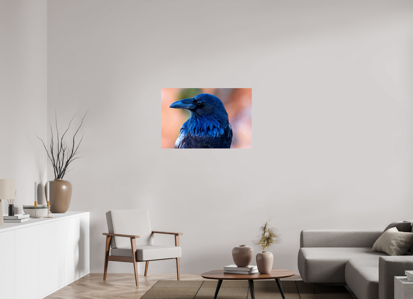 36 x 24″, Photo Print Under Acrylic Glass Raven