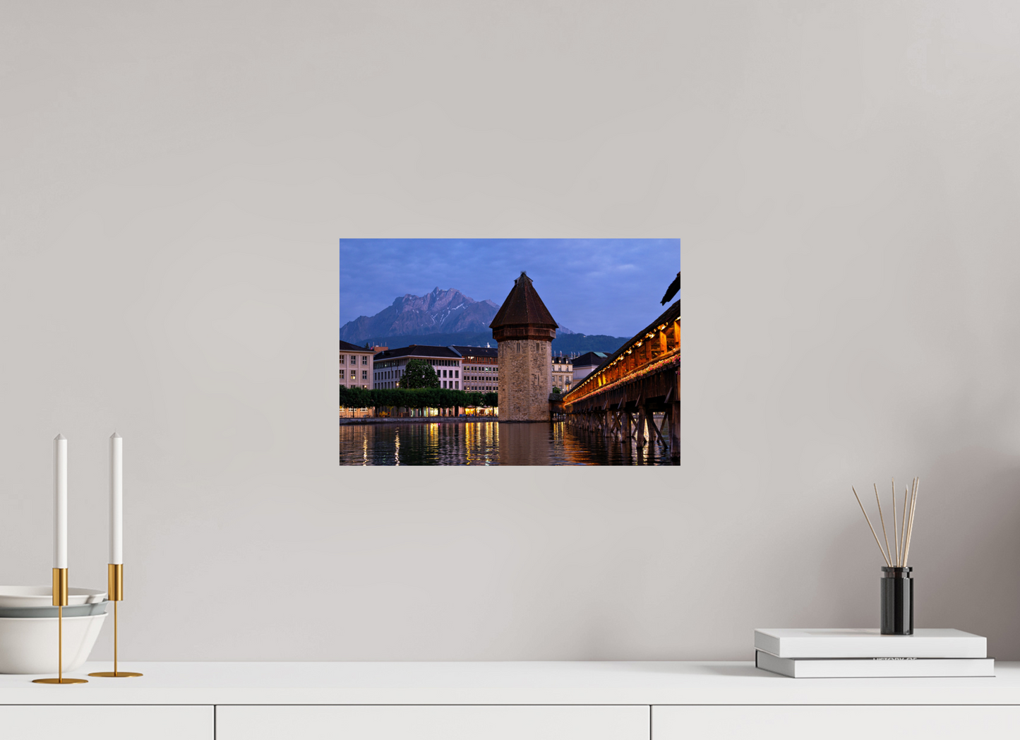 15 x 10″, Photo Print On Fuji Crystal DP II Chappel Bridge