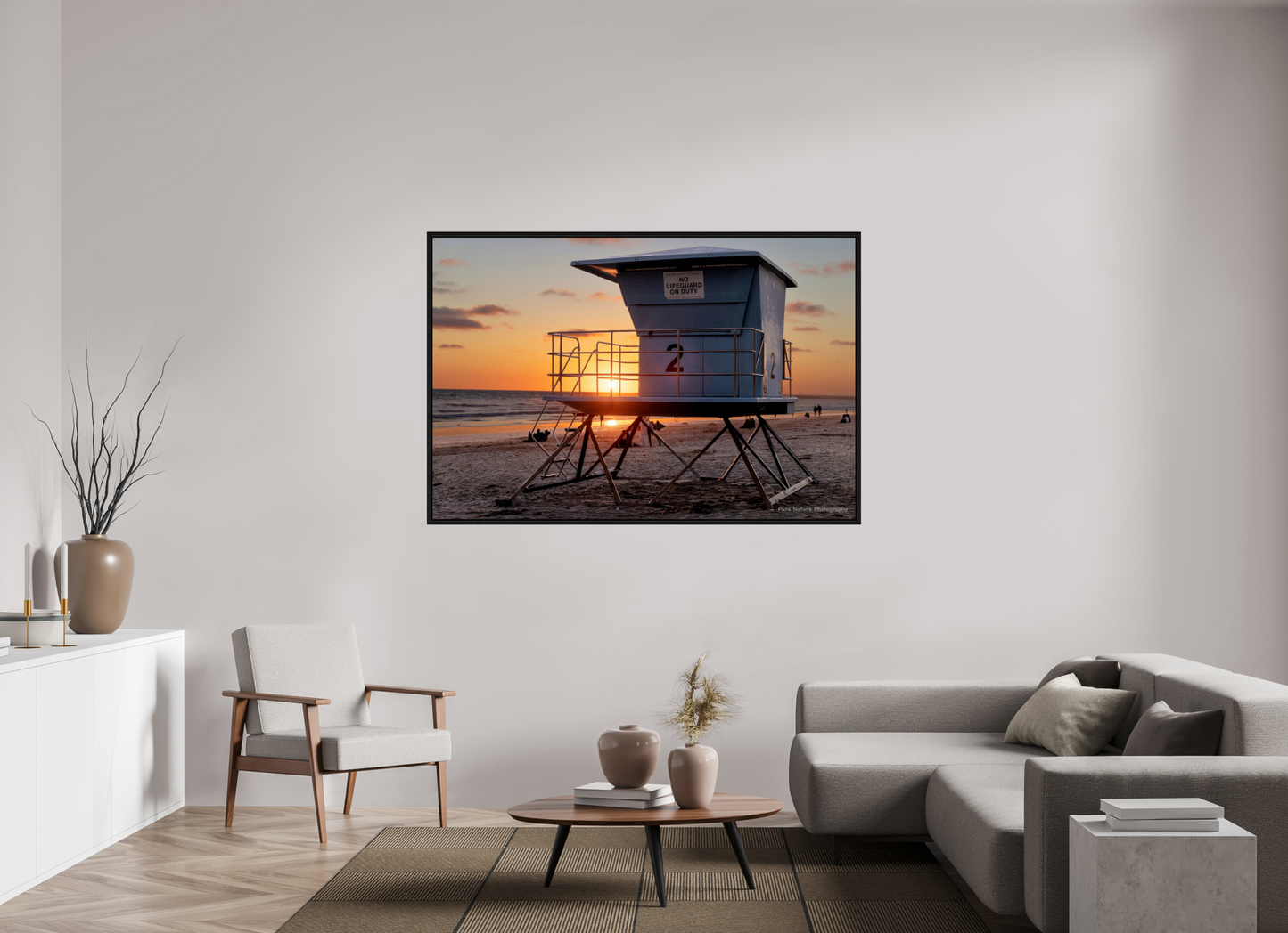 66 x 44″, Floater Frame Life Guard Tower 1