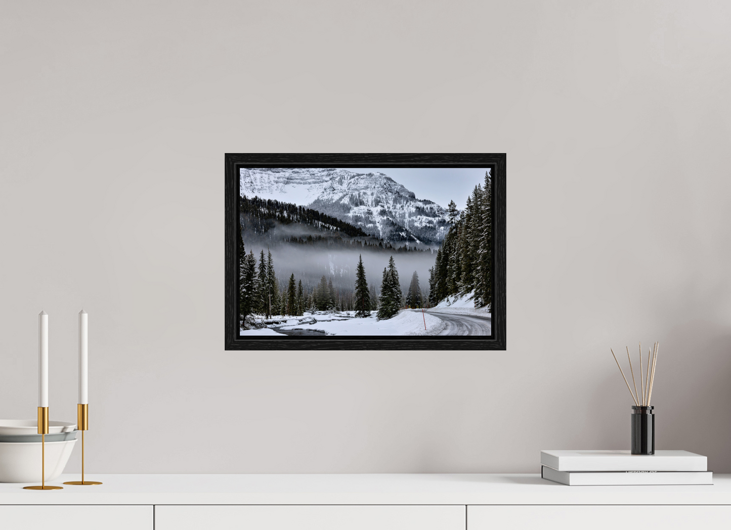 15 x 10″, Floater Frame Mountain Mist