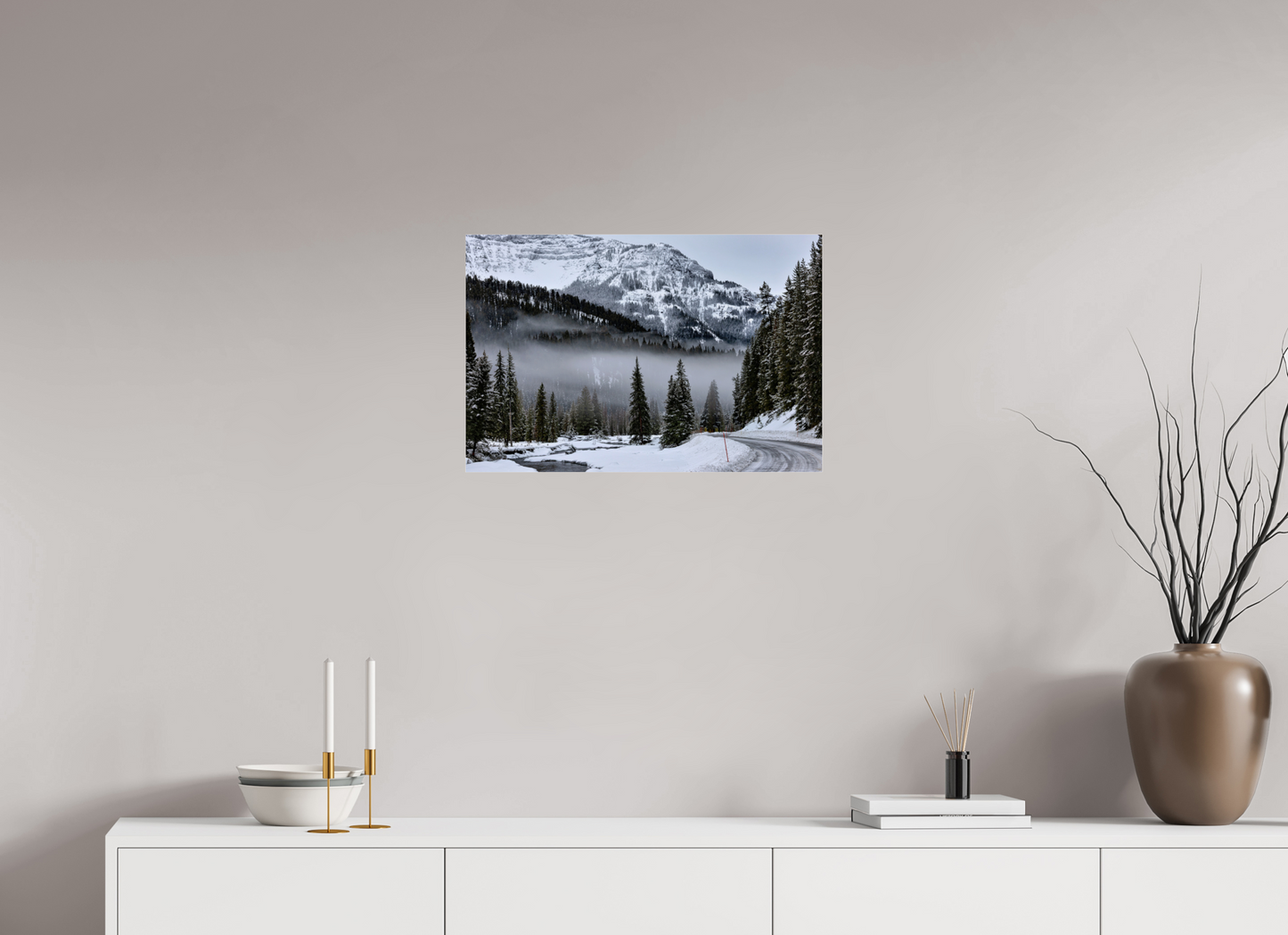 24 x 16″, Photo Print Under Acrylic Glass Mountain Mist