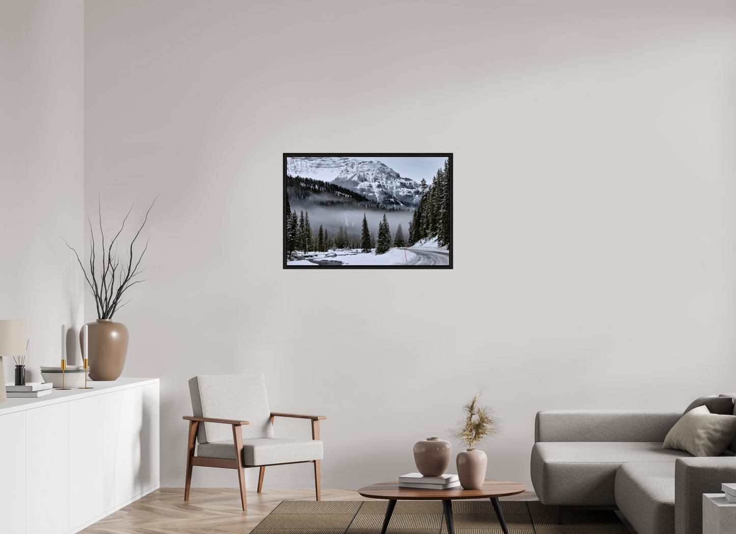 36 x 24″, Floater Frame Mountain Mist