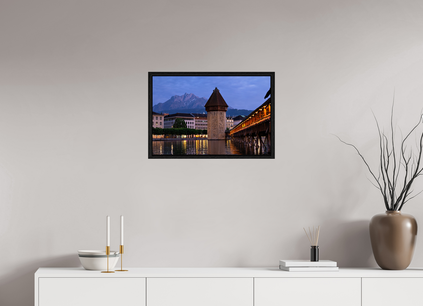 24 x 16″, Floater Frame Chappel Bridge