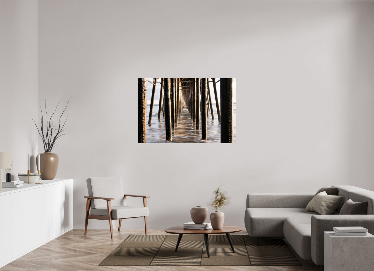 54 x 36″, Photo Print Under Acrylic Glass Oceanside Pier 2