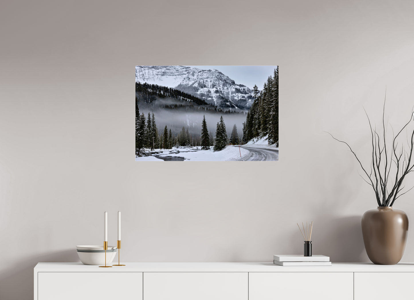 30 x 20″, Photo Print Under Acrylic Glass Mountain Mist