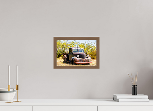 12 x 8″, Framed Walnut Dodge Truck