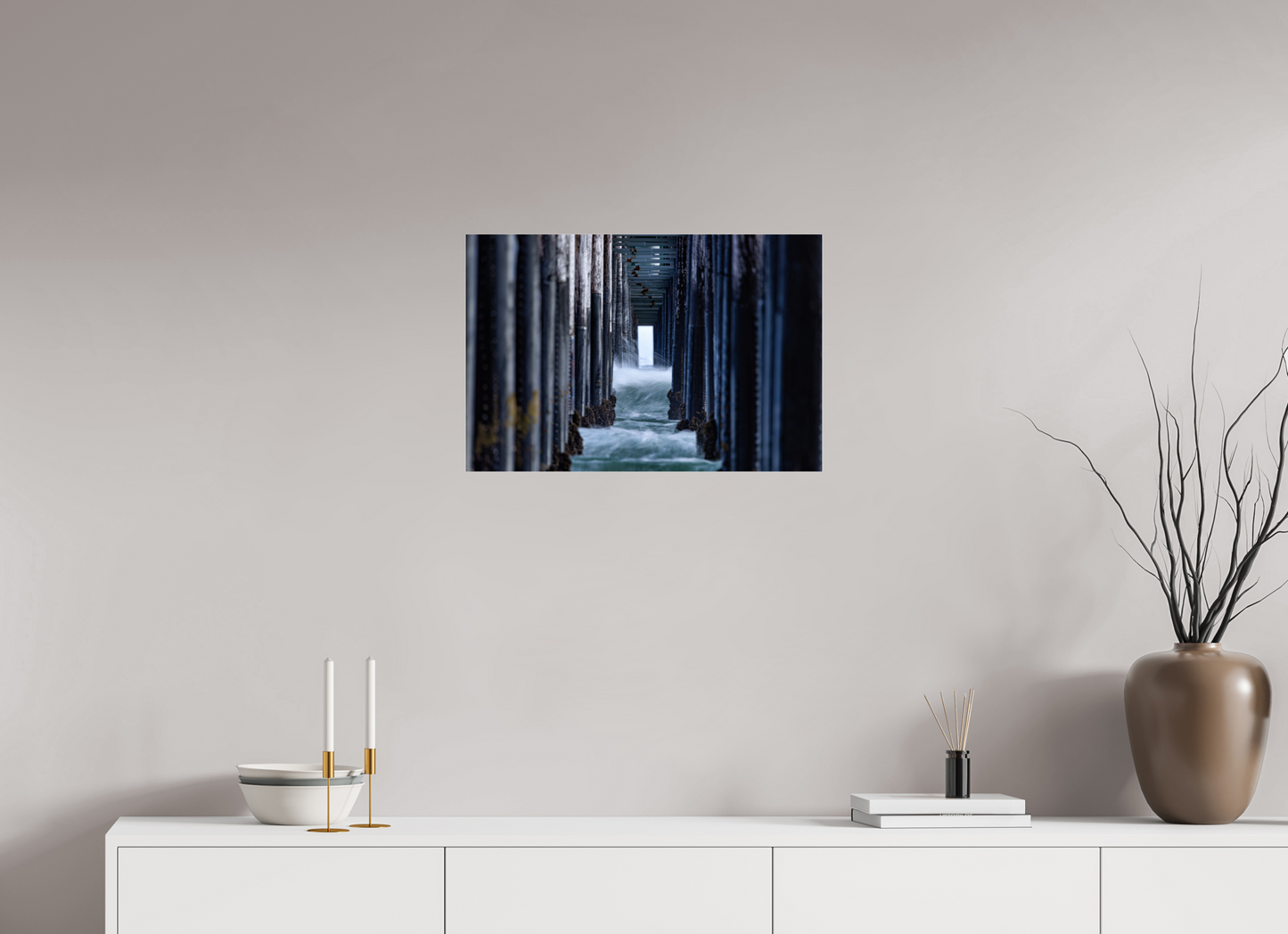 24 x 16″, Photo Print Under Acrylic Glass Oceanside Pier 1
