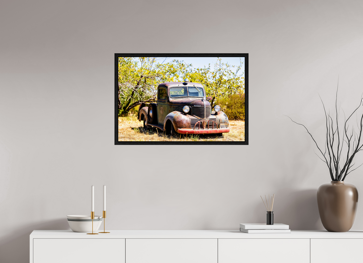30 x 20″, Floater Frame Dodge Truck