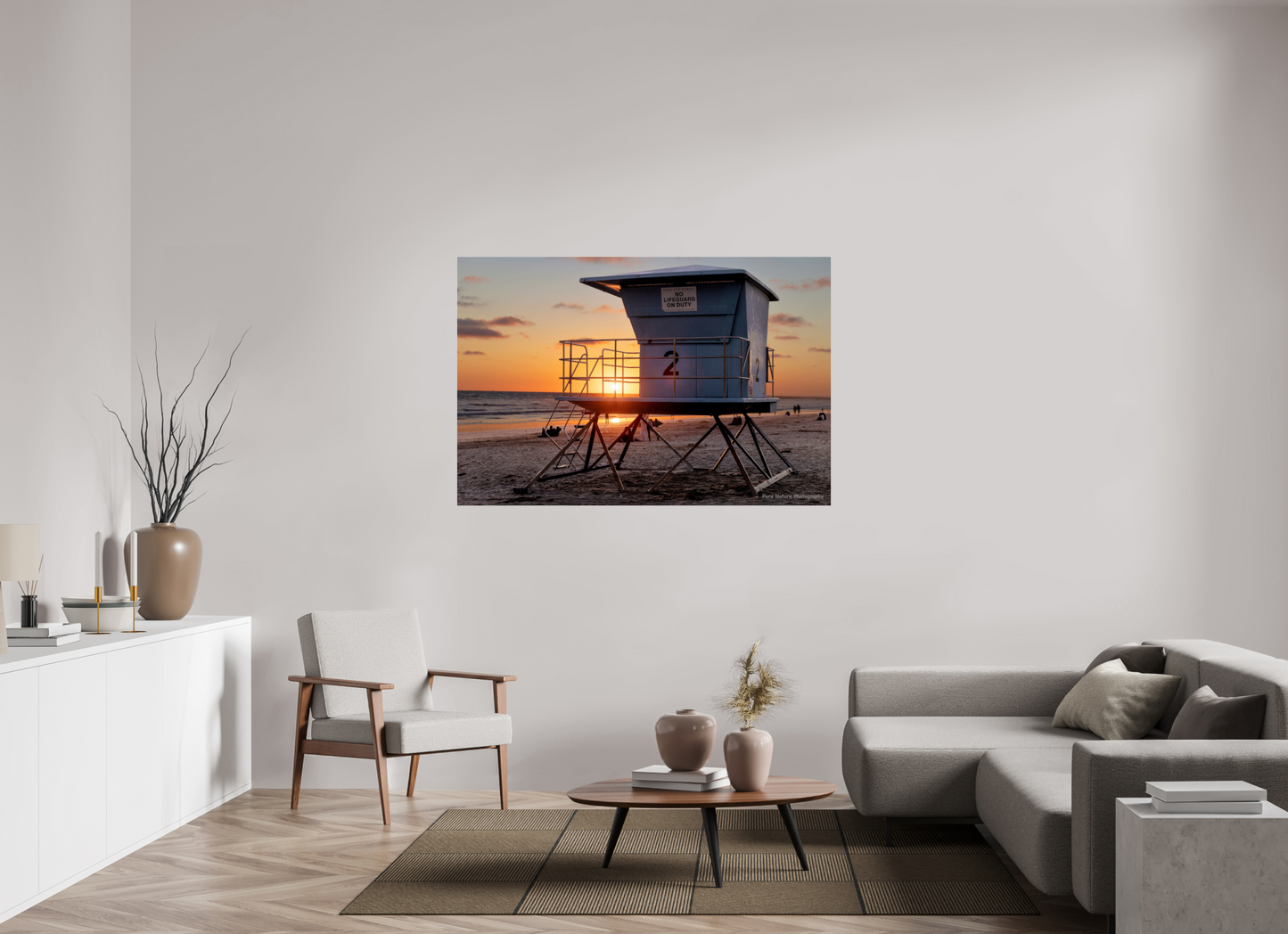 60 x 40″, Photo Print Under Acrylic Glass Life Guard Tower 1