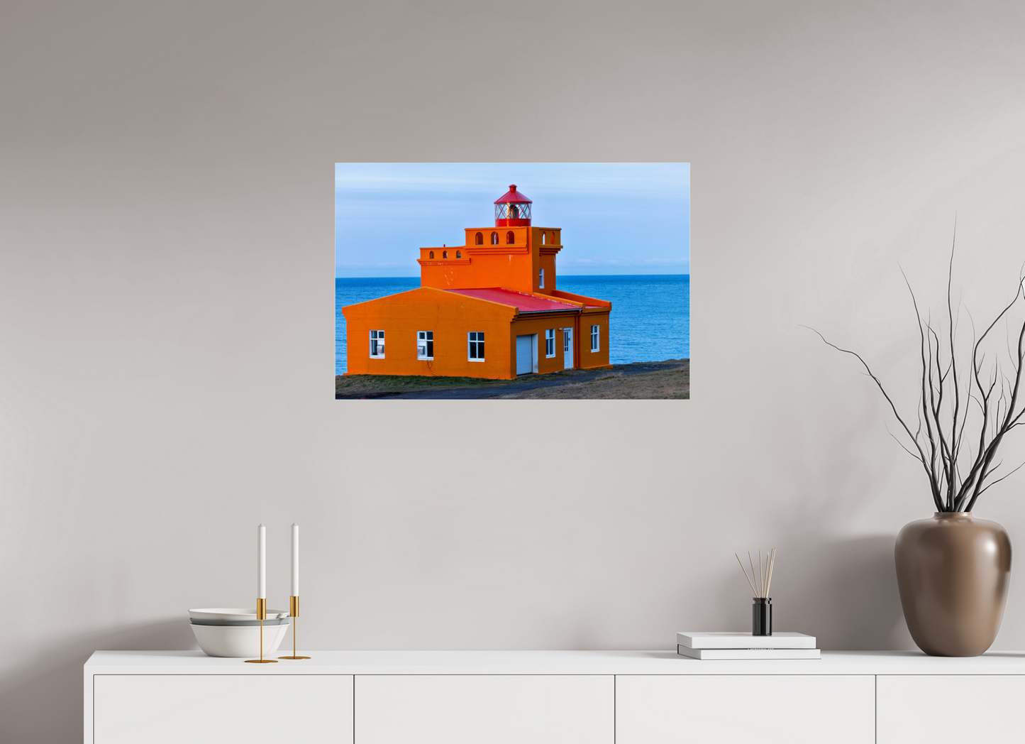 30 x 20″, Photo Print Under Acrylic Glass Iceland Light House