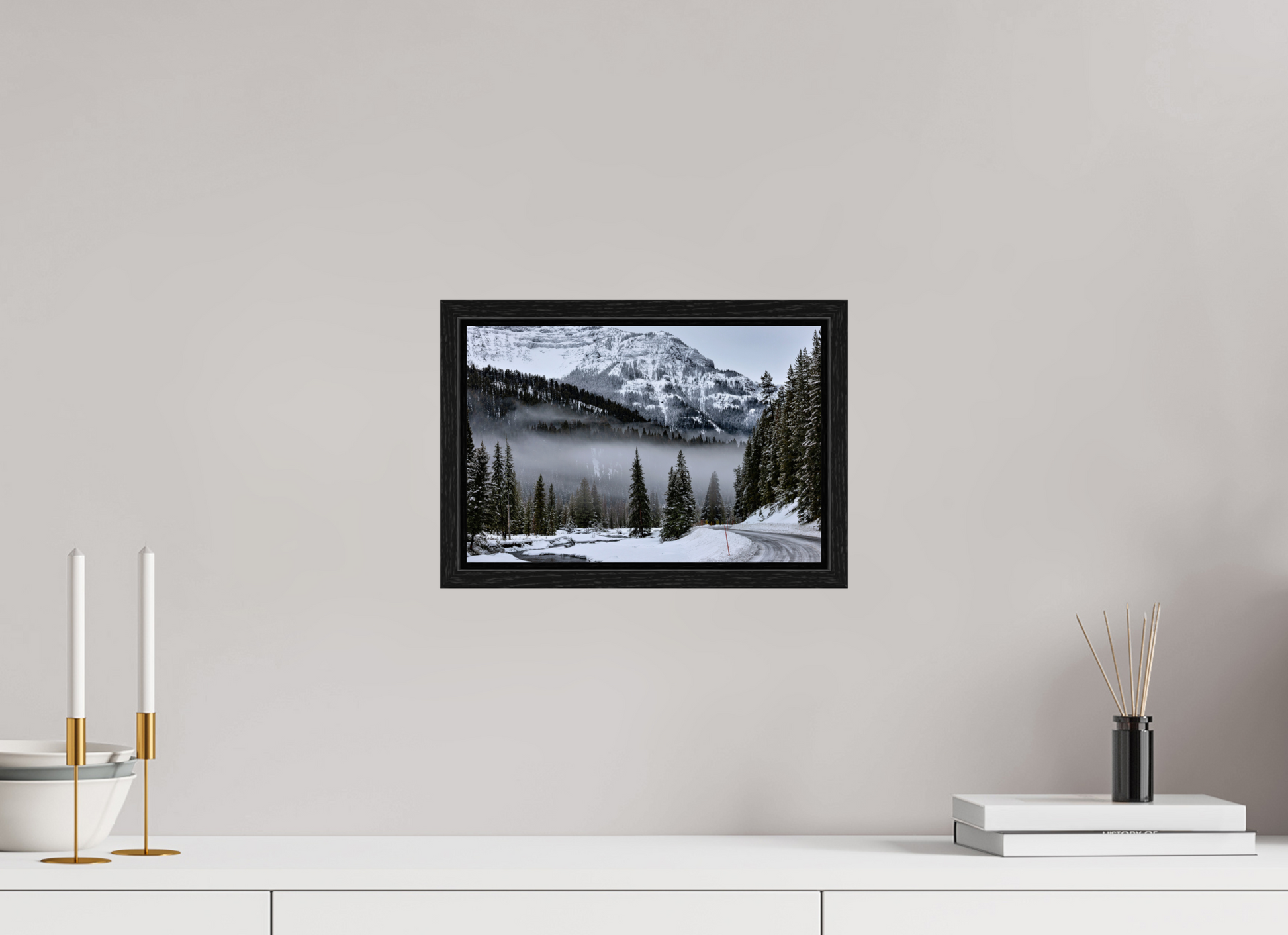 12 x 8″, Floater Frame Mountain Mist